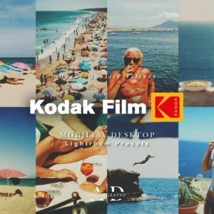 Kodak Film Lightroom Presets | Kodak Vibe, Mobile & Desktop Bundle, Vintage, Warm, Retro, Grainy, blog, Best for Influencers and Bloggers